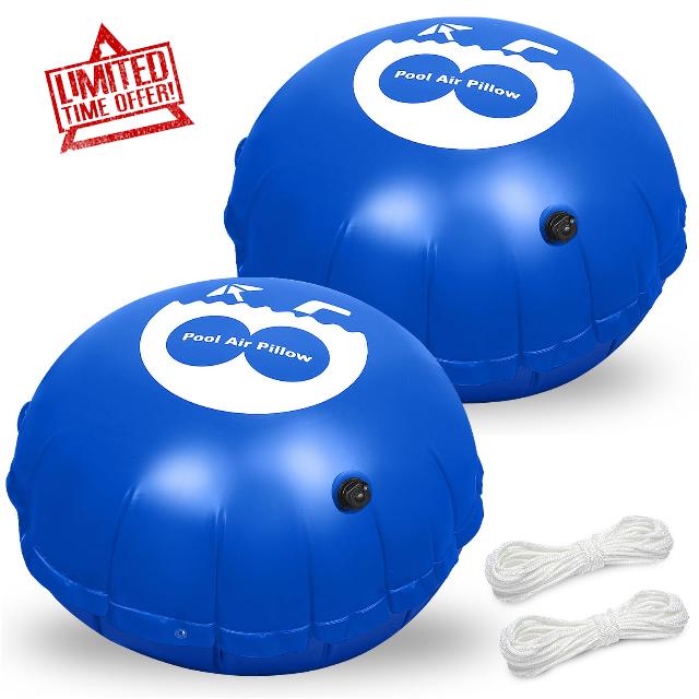 Pool Pillow 0.7mm Extra Thick Pool Pillows for Above Ground Pools 4 x 4FT Durable PVC & Strong Cold Resistant Pool Pillows for Winter