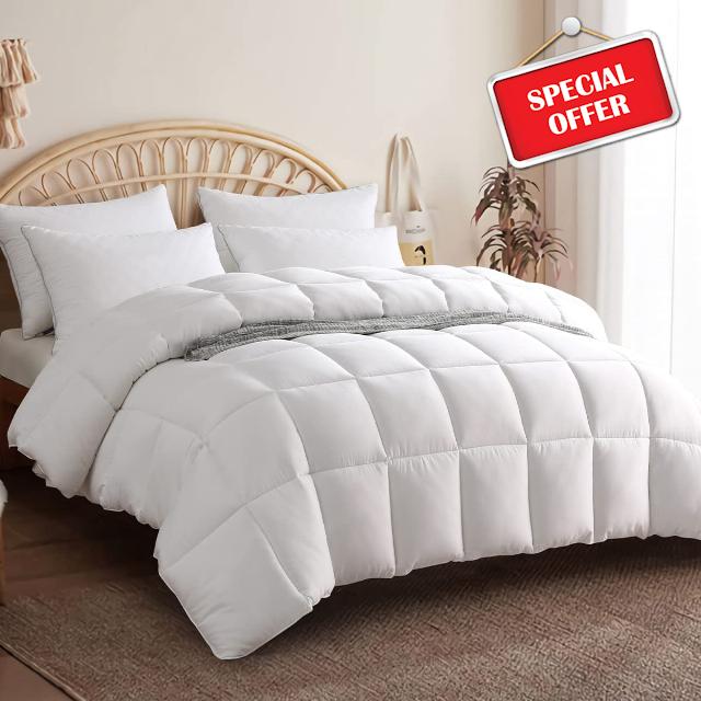 100% Viscose from Cooling Bamboo Comforter for Hot Sleepers- Breathable Silky Soft Bamboo Duvet Insert Full Size-with 8 Corner Tabs- All Season Comforter (86x82 Inches