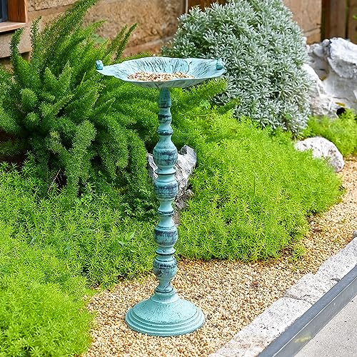 28“ H Bird Baths Bowl & Bird Feeder for Outdoor Garden
