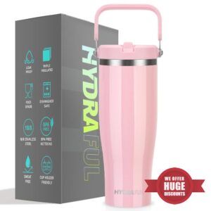 Hydraful 50 oz Tumbler with handle flip straw