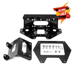 WeiSen Winch Mounting Bracket Plate Kit Compatible with Polaris RZR PRO XP 2 4 2020 2021 2022 2023