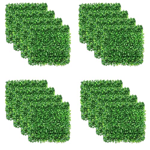 16 Pack Boxwood Wall Panels with 100 PCS Zip Ties