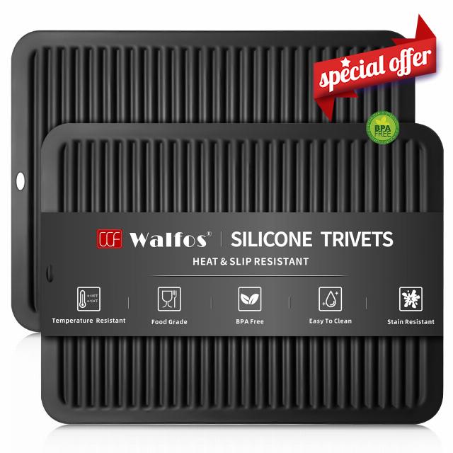 Walfos Large Silicone Trivet 16x12 Inch