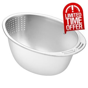 Small Rice Washing Bowl with Strainer Quinoa Washer Bowl