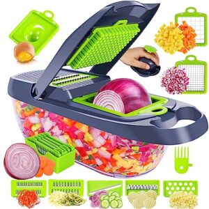 Multifunctional 12-IN-1 Kitchen Veggie Chopper Food Chopper with 8 Blades