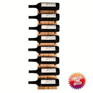 Wine Rack Wall Mounted | Wine Storage Racks for 8 Bottles | Wooden Wine Rack for Wall Wine Rack Display | Wall Mount Wine Rack | Wall-Mounted Wine Racks for Wine Storage | Wall Mounted Wine Racks
