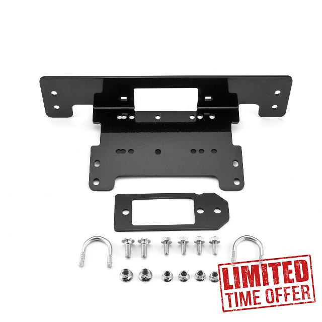 WeiSen Winch Mounting Plate Bracket Kit Compatible with 2017-2023 Kawasaki Mule SX