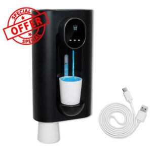 Automatic Mouthwash Dispenser for Bathroom，Rcool New 540mL（19 Oz） Wall Mounted Mouth Wash Dispenser for Bathroom with 2 Magnetic Cups