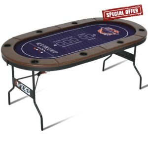 RAYKEEP Poker Table Foldable