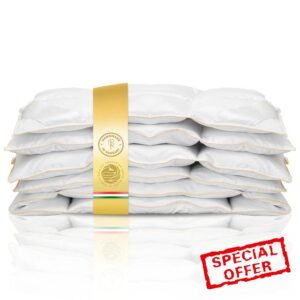 Hamvay-Lang 100% Hungarian Goose Down Comforter All Season - King Size 110x96 - Handmade in Hungary - 800 Fill Power Luxurious Duvet with White Goose Down 10.5tog - 405 TC - Downproof