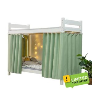 Qubanda Dorm Home Solid Thicken Bunk Blackout Bed Curtains Cloth Bed Canopy Students Single Sleeper