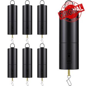 Therwen 6 Pcs Black Hanging Rotating Motor Wind Spinner Motor Battery Operated Disco Ball Motor for Halloween Christmas Hanging Decoration Garden Wind Chime Mirror Ornament