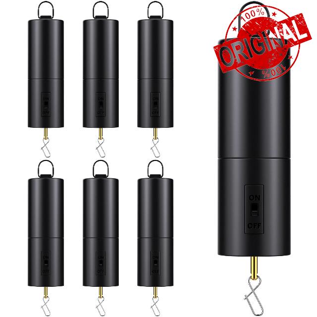 Therwen 6 Pcs Black Hanging Rotating Motor Wind Spinner Motor Battery Operated Disco Ball Motor for Halloween Christmas Hanging Decoration Garden Wind Chime Mirror Ornament