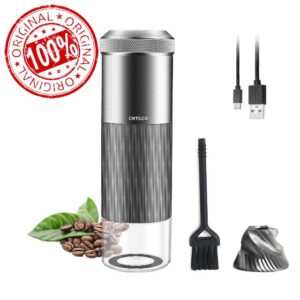 Coffee Grinder Electric Burr Portable: COTGCO Small Espresso Bean Mill with Conical Burr - Adjustable & Rechargeable Battery - Extra Fine to Extra Coarse