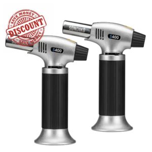 Sondiko Butane Torch S400 with Creme Brulee Ramekins Set