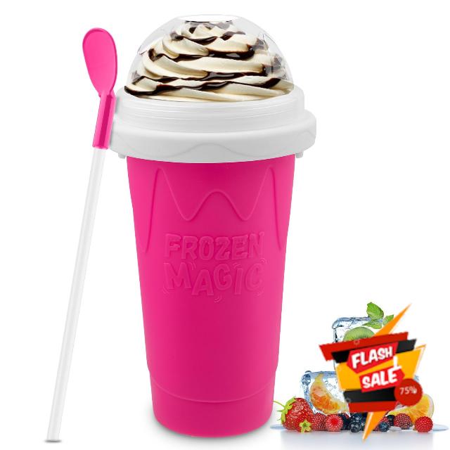 Slushie Maker Cup - Magic Quick Frozen Smoothies Cup for Homemade Milk Shake Ice Cream Maker