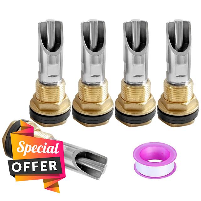 Joywayus 5PCS 1/2 NPT Stainless Steel Automatic Pig Nipple Water Drinker Feeder Waterer + 5PCS 1/2 Female to 3/4 Male Brass Water Tank Connector Bulkhead Fitting Kit for Sows Piglets Drinking