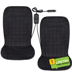 TAILERRI Seat Cushion 2-Pack Comfortable Winter Seat Cover for Full Back and Seat(Black)