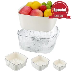 3 Pack Kitchen Gadget Colander Bowl Set - Fruit Vegetable Washing&Storing Basket