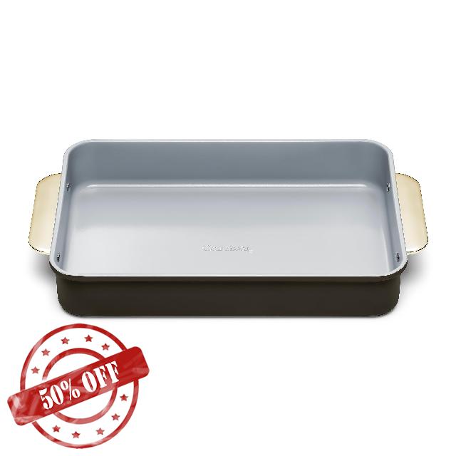 Caraway Non-Stick Ceramic 9”x13” Rectangle Pan - Naturally Slick Ceramic Coating - Non-Toxic