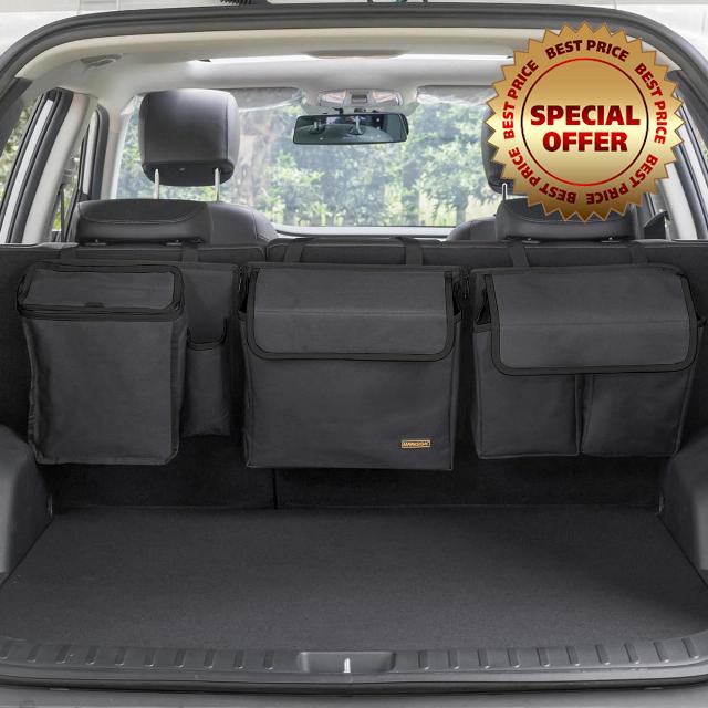 MARKSIGN Deluxe Trunk and Backseat Organizer for Medium or large size SUVs & RVs