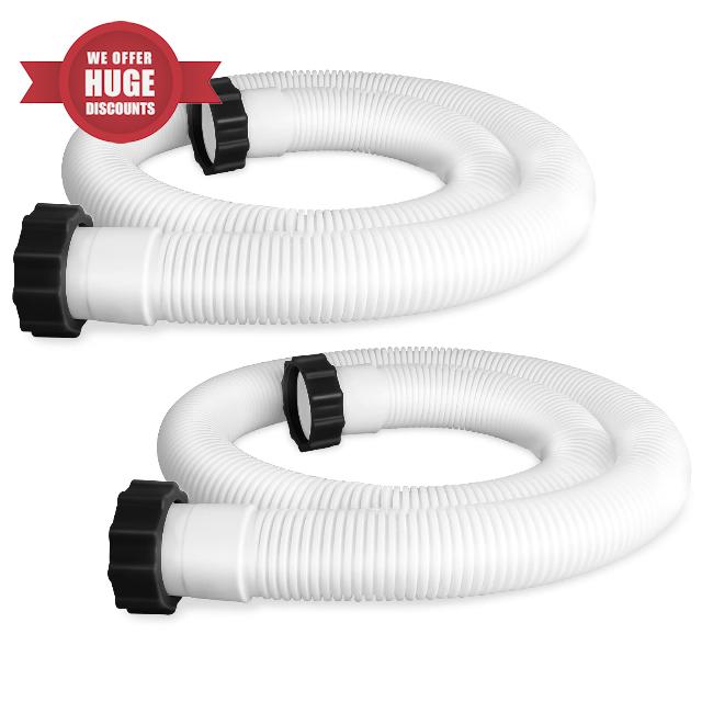 2 Pcs Pool Hoses for Above Ground Pools 1 1/2 Inch Diameter 59" Long Pool Pump Hose Replacement Pool Hose Filter Pump Hose Accessories