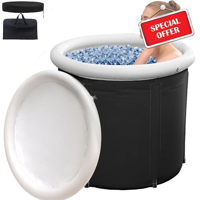 hanvate Ice Bath Tub for Athletes with Lid