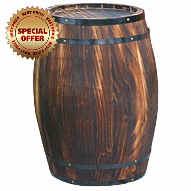 Unomor Oak Aging Barrel Prop Wooden Whiskey Barrel Wine Barrel Wine Pub Bar Beer Barrel Decoration Wooden Red Wine Barrel Craft Ornament for Home Bar Backyard Patio Lawn Yard Decoration