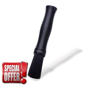 Normcore Barista Brush - Coffee Grounds Cleaning Brush - Natural Black Stained Oak Wood Handle Coffee Brush - Espresso Machine Cleaning Brush