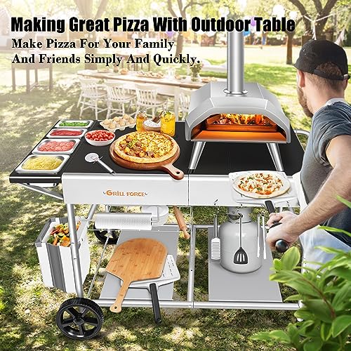 Outdoor Grill Table Cart