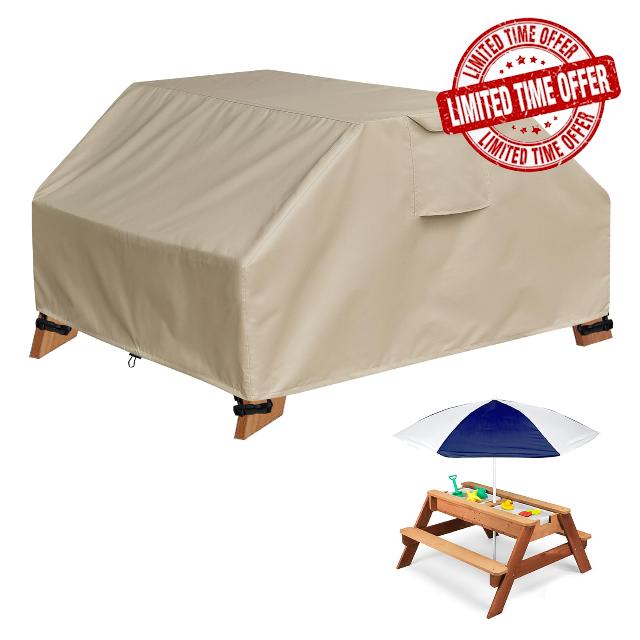 YANGSHILEI Kids Picnic Table Cover Fit Kids 3-in-1 Sand & Water Activity Table