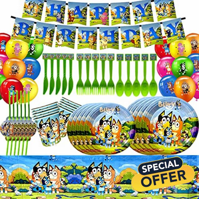 Blue Dogs Theme Birthday Party Decorations
