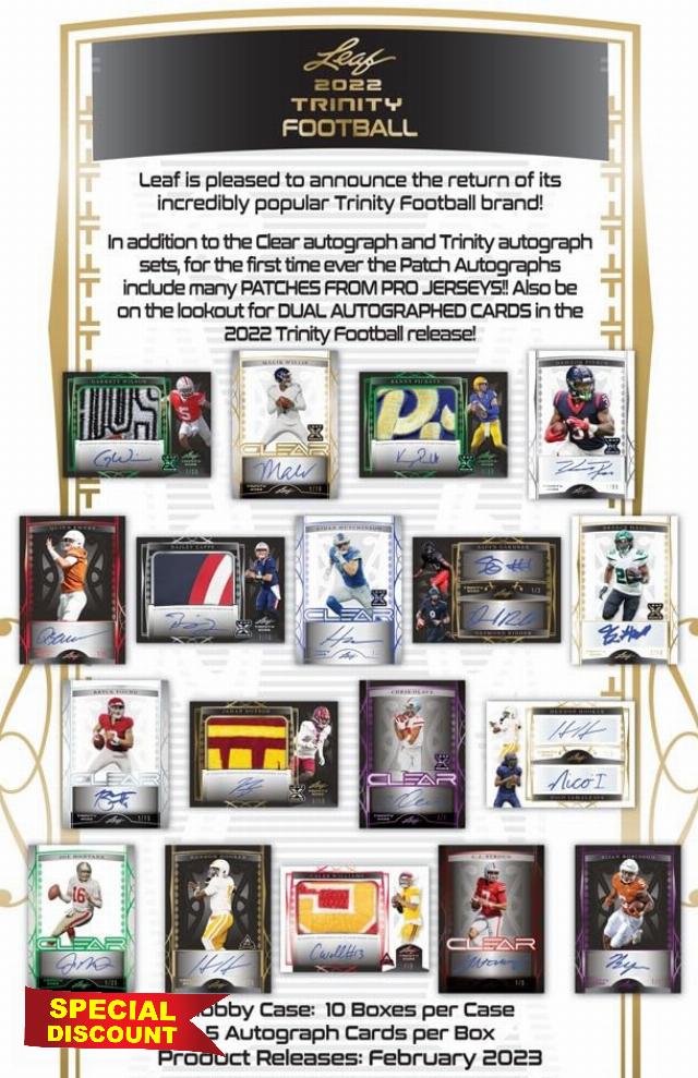 2022 Leaf Trinity Football Hobby Box