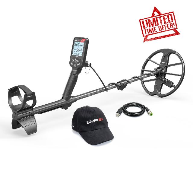 Nokta Simplex Ultra Waterproof Metal Detector with Carbon Fiber Shaft and 11” Search Coil