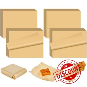 Yeaqee 1000 Sheets Unbleached Parchment Paper Non Stick Precut Parchment Paper Sheets 12 x 16 Inches Heavy Duty Flat Cookie Bread Baking Sheet for Cake Food Grilling Steaming Oven Air Fryer