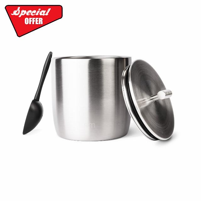 Simple Modern Vacuum Insulated Ice Bucket with Lid and Scoop | For Cocktail
