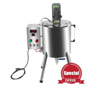 Heating Mixing Filling Machine，Paste Liquid Filling Machine ，Capacity Lipstick Candle Heat Filler ，Electric Stirring Tank Lipstick Paste Filler 15L/30L (15L/4gal)