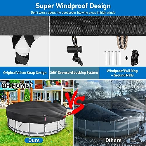 Fade Resistant Swimming Pool Cover with Windproof Strap