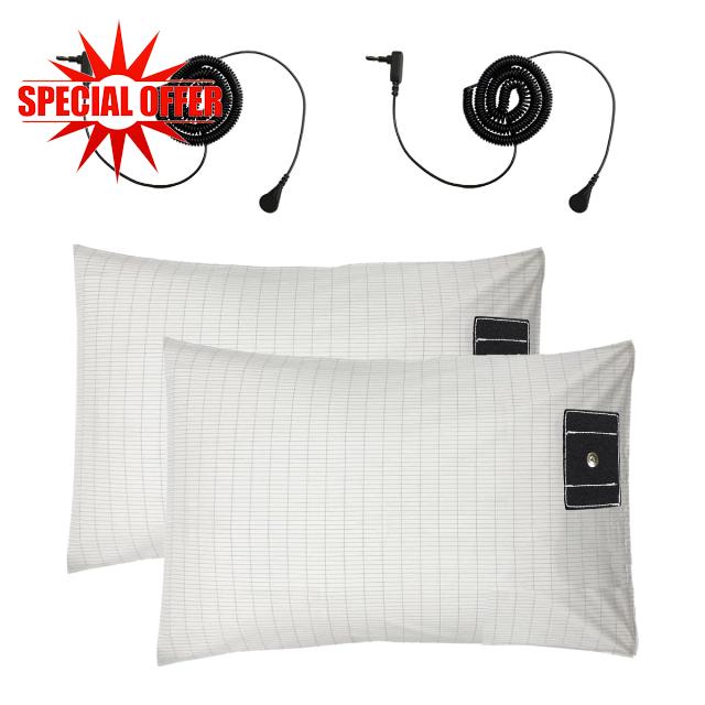 EOHELGRO 2 PCS Grounding Pillowcase with Grounding Cord