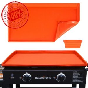 [Upgraded Full-Edge] 28" Silicone Mat For Blackstone Griddle With Silicone Drip Cup Liner