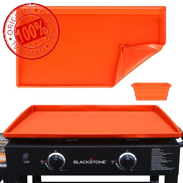 [Upgraded Full-Edge] 28" Silicone Mat For Blackstone Griddle With Silicone Drip Cup Liner
