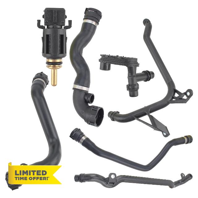 AUTOKAY Expansion Tank Coolant Radiator Hose Kit For BMW 323 325 328 330 7 Pcs Set