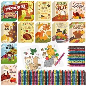 144 Pcs Water Coloring Books with Crayons for Toddlers Painting Drawing Book for Kids Birthday Party Small Color Booklets Educational Learning Doodle for Classroom Gifts (Maple)
