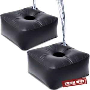 Sasylvia 2 Pcs Umbrella Base Weight Water Bag Heavy Duty up to 60 Lbs for Umbrella Stand Cantilever Base