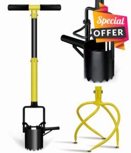 Evcitn Adjustable Bulb Planter Tooland Manual Twist Tiller -Weeding Tool