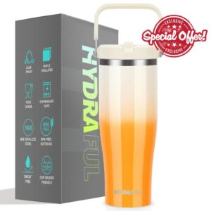 Hydraful 50 oz Tumbler with handle flip straw