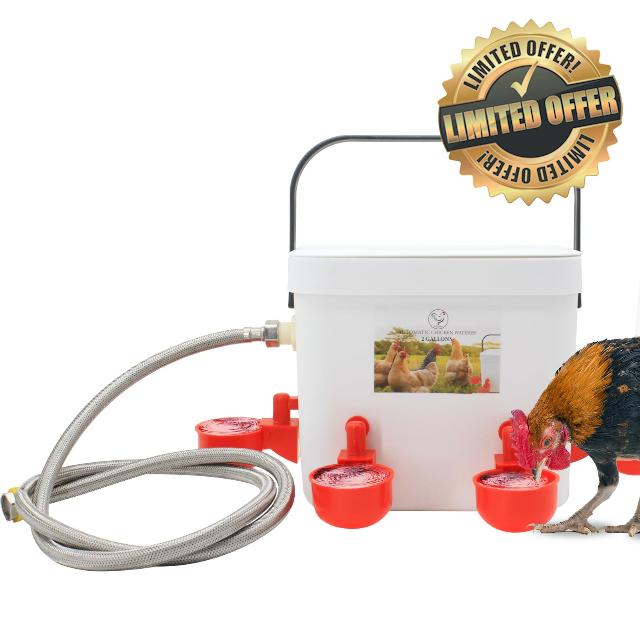 WISMOIER Automatic Chicken Waterer Float Controlled