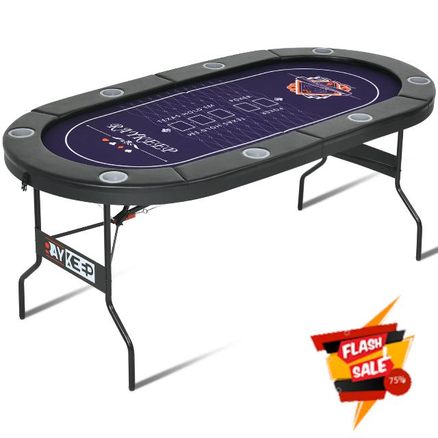 RAYKEEP Poker Table Foldable