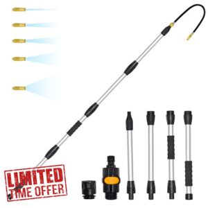 Karveden Gutter Cleaning Tools from the Ground - Gutter Cleaner with 4 Extension Wand Max 7FT