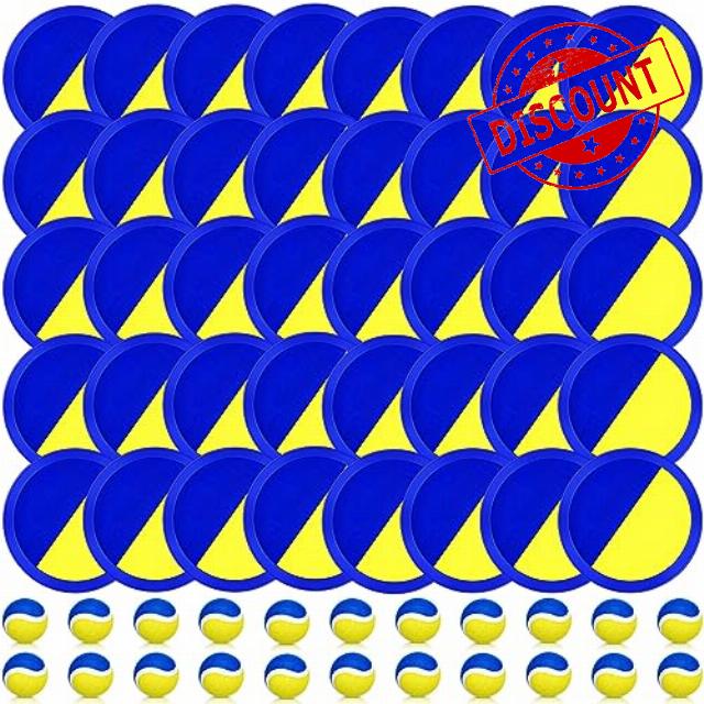Libima Kids Toys Toss and Catch Game Set 40 Paddles 20 Balls Beach Game Toys Yard Lawn Games Backyard Outside Games Playground Ball Camping Games for Kids Family Teens Adults